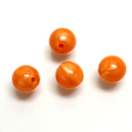 Plastic Moonlite Bead - Smooth Round 10MM MOONLITE ORANGE