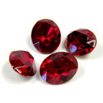 Swarovski Crystal Foiled Point Back Tin Table Cut (TTC) Fancy Stone - Oval 10x8MM SIAM RUBY