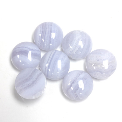 Gemstone Cabochon - Round 11MM BLUE LACE AGATE