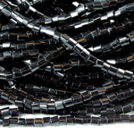 Czech Glass Seed Bead - 2 Cut Hex 10/0 JET 23980