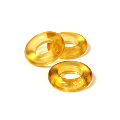 Czech Pressed Glass Ring - 14MM TOPAZ