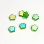 Czech Pressed Glass Bead - Star 08MM MATTE OLIVINE AB