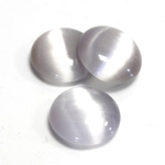 Fiber-Optic Cabochon - Round 17.8MM CAT'S EYE LT GREY