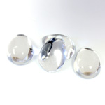 Plastic Flat Back Foiled Cabochon - Pear 15x11MM CRYSTAL