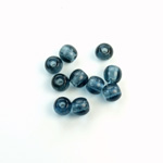Czech Pressed Glass Large Hole Bead - Round 06MM MONTANA