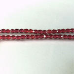 Czech Glass Fire Polish Bead - Round 03MM DARK ROSE