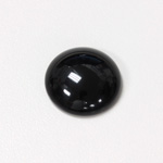 Plastic Flat Back Opaque Cabochon - Round 22MM JET