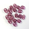 Preciosa Czech Pressed Glass 2-Hole Bead -Twin Oval 02.5x5MM MATTE AMETHYST