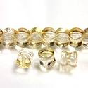 Preciosa Czech Pressed Glass Bead - Pellet 04x6MM LT TOPAZ CRYSTAL (23901)