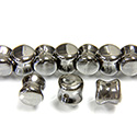 Preciosa Czech Pressed Glass Bead - Pellet 04x6MM CHROME (27400)