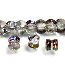 Preciosa Czech Pressed Glass Bead - Pellet 04x6MM HELO BLUE CRYSTAL (29942)
