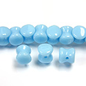 Preciosa Czech Pressed Glass Bead - Pellet 04x6MM LT BLUE TURQUOISE
