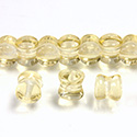 Preciosa Czech Pressed Glass Bead - Pellet 04x6MM LT TOPAZ