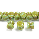 Preciosa Czech Pressed Glass Bead - Pellet 04x6MM TURQUOISE TRAVERTINE