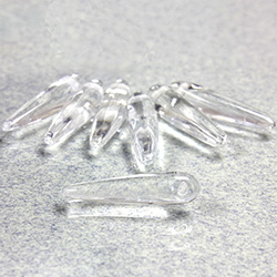 Preciosa Czech Pressed Glass Bead - Thorn 05x16MM CRYSTAL