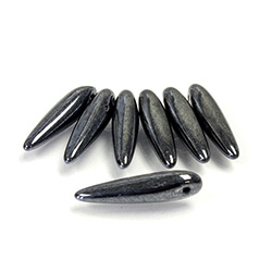 Preciosa Czech Pressed Glass Bead - Thorn 05x16MM HEMATITE