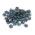 Preciosa Czech Pressed Glass Bead - Forget-Me-Not 05MM BLACK TRAVERTINE