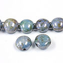 Preciosa Czech Pressed Glass Bead - Candy 08MM AGATE GREEN COAT