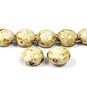 Preciosa Czech Pressed Glass Bead - Candy 08MM TRAVERTINE BROWN