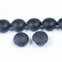 Preciosa Czech Pressed Glass Bead - Candy 12MM MATTE JET