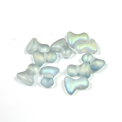 Preciosa Czech Pressed Glass Bead - Tee 2x8MM MATTE GREEN LUMI