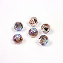 Preciosa Czech Glass Fire Polish Bead - Hill 06MM CRYSTAL/GOSSAMER