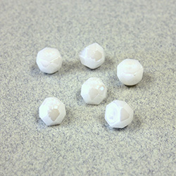 Preciosa Czech Glass Fire Polish Bead - Hill 06MM WHITE LUSTER