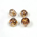 Preciosa Czech Glass Fire Polish Bead - Hill 08MM CRYSTAL/AMBER
