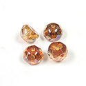 Preciosa Czech Glass Fire Polish Bead - Hill 08MM CRYSTAL/PUMPKIN