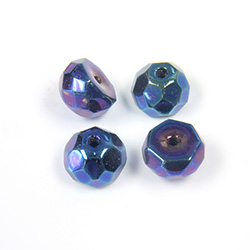 Preciosa Czech Glass Fire Polish Bead - Hill 08MM IRIS BLUE