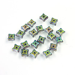 Preciosa Czech Pressed Glass Bead - Orion 03x5mm ALABASTER VITRAIL MEDIUM 02010/28103
