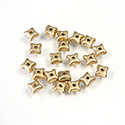 Preciosa Czech Pressed Glass Bead - Orion 03x5mm MATT GOLD 02010/01710