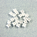 Preciosa Czech Pressed Glass Bead - Orion 03x5mm WHITE LUSTER 02010/14400