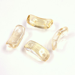 Preciosa Czech Pressed Glass 2-Hole Bead - Bow 03.5x15.5mm BLOND FLARE