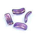 Preciosa Czech Pressed Glass 2-Hole Bead - Bow 03.5x15.5mm SATIN AMETHYST