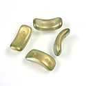 Preciosa Czech Pressed Glass 2-Hole Bead - Bow 03.5x15.5mm SATIN OLIVE