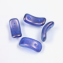 Preciosa Czech Pressed Glass 2-Hole Bead - Bow 03.5x15.5mm SATIN SAPPHIRE