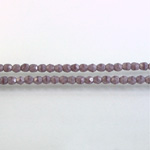 Czech Glass Fire Polish Bead - Round 03MM MOONSTONE AMETHYST