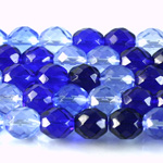 Czech Glass Fire Polish Bead - Round 10MM BLUE MIX