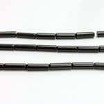 Gemstone Bead - Smooth Tube 13x4 BLACK ONYX