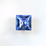 Glass Point Back Foiled Tin Table Cut (TTC) Stone - Square 10x10MM LT SAPPHIRE
