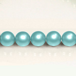 Czech Glass Pearl Bead - Round 04MM MATTE AQUA 85625