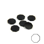 Gemstone Flat Back Flat Top Straight Side Stone - Octagon 07.5MM BLACK ONYX