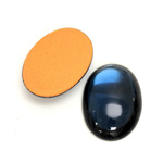 Glass Medium Dome Foiled Cabochon - Oval 25x18MM MONTANA