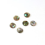 Shell Flat Back Flat Top Straight Side Stone - Round 07MM ABALONE