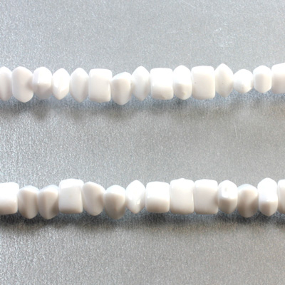 Plastic Bead - Opaque Color Irregular Chip CHALKWHITE