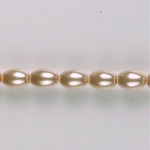 Czech Glass Pearl Bead - Oval 06x4MM DARK ROSE 70425