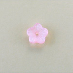 German Glass Flower with Center Hole - Round 10MM ROSE QUARTZ