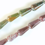 Gemstone Bead - Smooth Pear 15x8MM FANCY JASPER