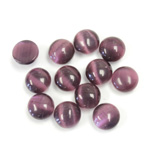 Fiber-Optic Cabochon - Round 07MM CAT'S EYE PURPLE